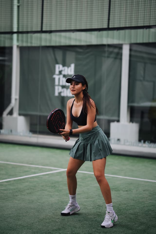 Girl Playing Padel