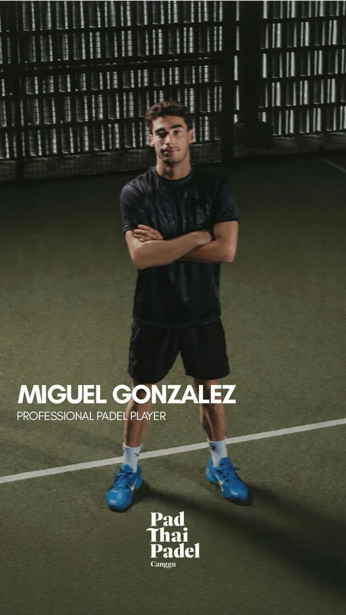 Miguel Gonzalez, head coach at Pad Thai Padel Canggu